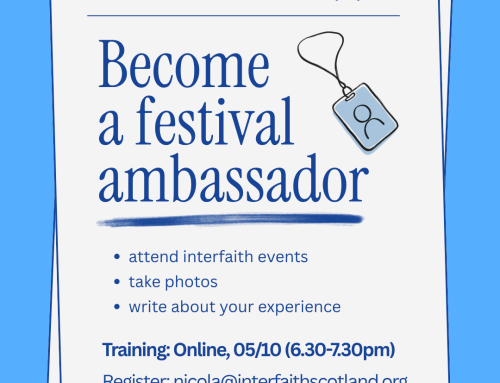 Recruiting Festival Ambassadors for Scottish Interfaith Week 2026